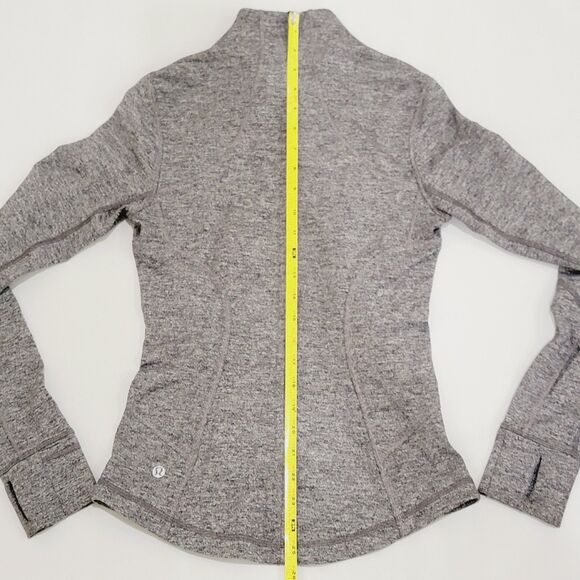 Lululemon Define Jacket Womens Size 4 Luon Heathered Black Gray Full Zip Workout - Picture 11 of 14